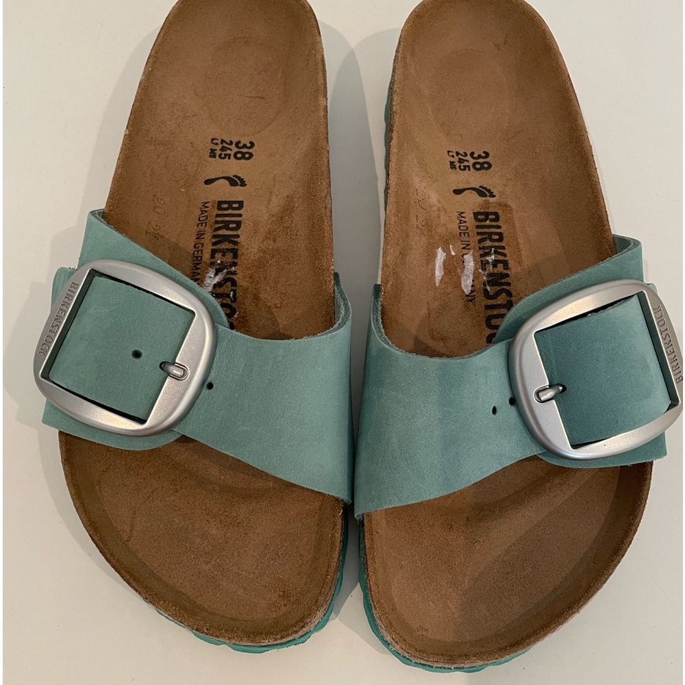 Birkenstock Madrid Big Buckle Nubuck Leather Size 7.5 Berly